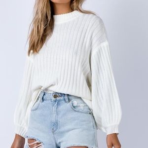 Princess Polly Innerbloom Jumper White